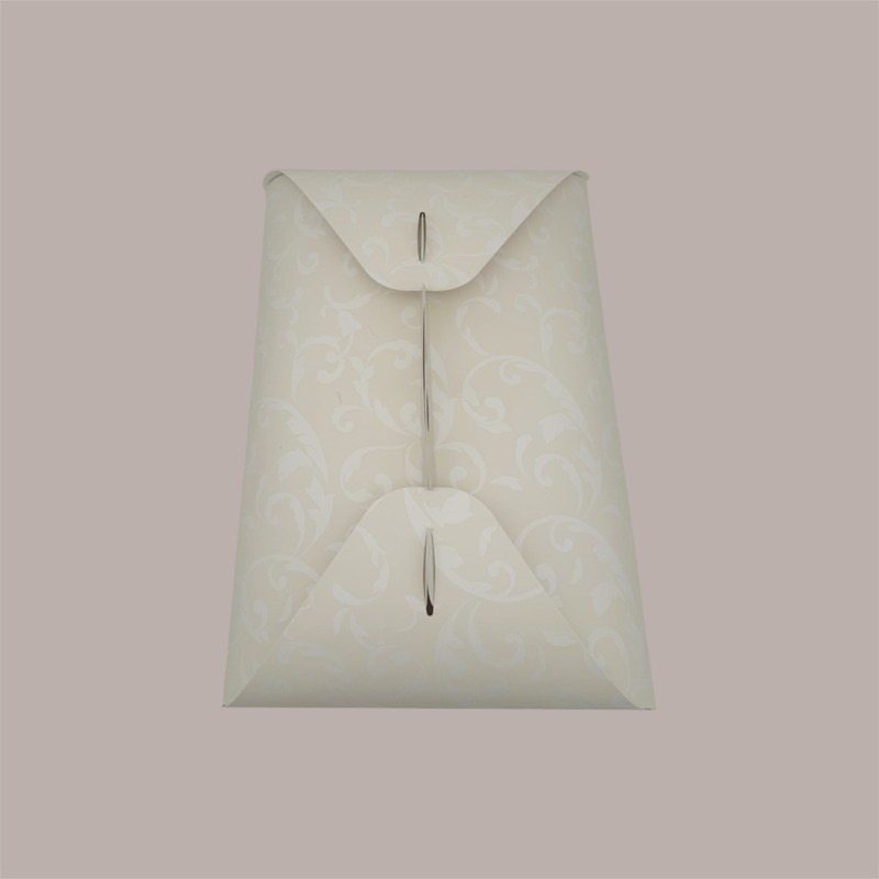 Scatola Porta Torta Rettangolare Grande Cartoncino Bianco grafica damasco 33x44H7cm 5 Pz [3547dde0]