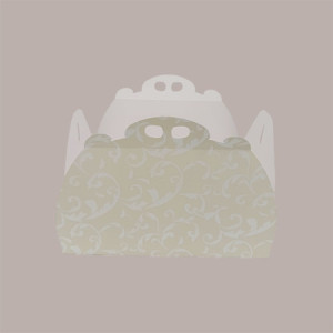 Scatola Porta Torta Rettangolare Grande Cartoncino Bianco grafica damasco 33x44H7cm 5 Pz [30179afe]
