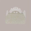 Scatola Porta Torta Rettangolare Grande Cartoncino Bianco grafica damasco 33x44H7cm 5 Pezzi [30179afe]