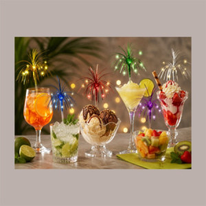 Spiedini Decorazione Palma Lux Ideale per Coppa Gelato 100 Pz [fff03502]