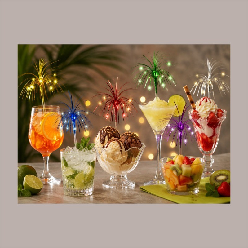 Spiedini Decorazione Palma Lux Ideale per Coppa Gelato 100 Pz [fff03502]