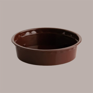Coppa Tartufo Gelato Plastica Base Marrone Coperchio Trasparente 90cc 50 pz
