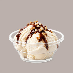 Coppa Primula 200 cc + Coperchio in PS Trasparente, Ideale per Dessert, Tiramisù, Gelato e Dolci Monoporzione 50 Pz