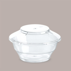 Coppa Primula 200 cc + Coperchio in PS Trasparente, Ideale per Dessert, Tiramisù, Gelato e Dolci Monoporzione 50 Pz [010b2c5c]