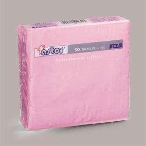 Tovagliolo in Carta Ovatta Rosa 33x33cm Ideale per Festa Bambina 100 Pz [e291737f]