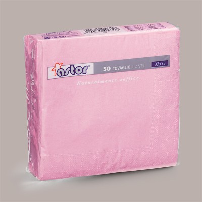 Tovagliolo in Carta Ovatta Rosa 33x33cm Ideale per Festa Bambina 100 Pz [e291737f]