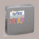 Tovagliolo Carta 2 Veli Grigio Effetto Tessuto Mirò Astor 38x38mm 80 Pz [bc40d601]
