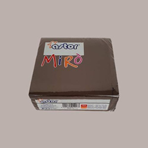 Tovagliolo Carta 2 Veli Marrone Scuro Effetto Tessuto Mirò Astor 38x38cm 80 Pz