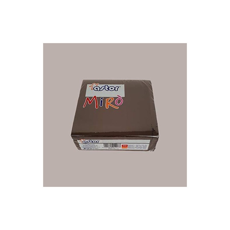 Tovagliolo Carta 2 Veli Marrone Scuro Effetto Tessuto Mirò Astor 38x38cm 80 Pz [fac427a9]