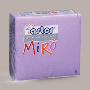 Tovagliolo Carta 2 Veli Lilla Effetto Tessuto Mirò Astor 38x38cm 80 Pz [33623064]