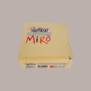 Tovagliolo Carta 2 Veli Avorio Effetto Tessuto Mirò Astor 38x38cm 80 Pz