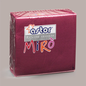 Tovagliolo Mirò Star 38x38 Bordeaux Effetto Tessuto ASTOR 80 Pz [92fb7b23]