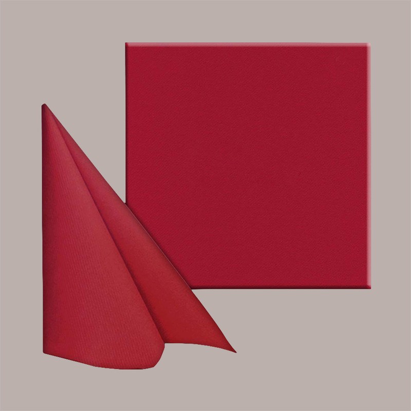 Tovagliolo Mirò Star 38x38 Bordeaux Effetto Tessuto ASTOR 80 Pz [4bdd382e]