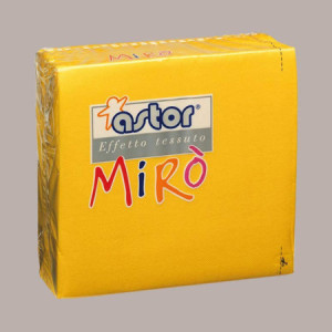 Tovagliolo Carta 2 Veli Giallo Mais Effetto Tessuto Mirò Astor 38x38cm 80 Pz [34d0286e]