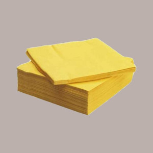 Tovagliolo Carta 2 Veli Giallo Mais Effetto Tessuto Mirò Astor 38x38cm 80 Pz [29e237ab]