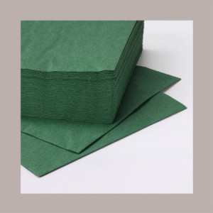 Tovagliolo Carta 2 Veli Verde Foresta Effetto Tessuto Mirò Astor 38x38cm 80 Pz