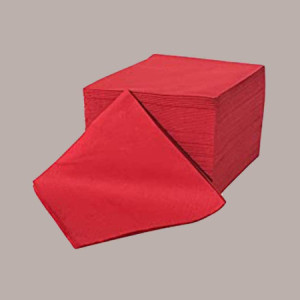 Tovagliolo Carta 2 Veli Rosso Effetto Tessuto Mirò Astor 38x38cm 80 Pz