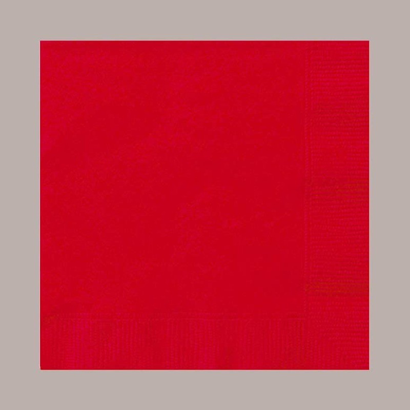 Tovagliolo Carta 2 Veli Rosso Effetto Tessuto Mirò Astor 38x38cm 80 Pz [158c5870]