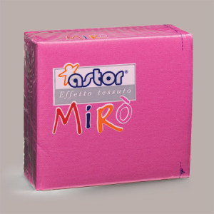 Tovagliolo Carta 2 Veli Fucsia Effetto Tessuto Mirò Astor 38x38cm 80 Pz [a075121e]