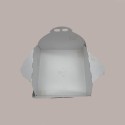 Scatola Porta Torta Cartoncino Bianco Damascato 41x41H7cm 5 Pz [a3cf52a9]