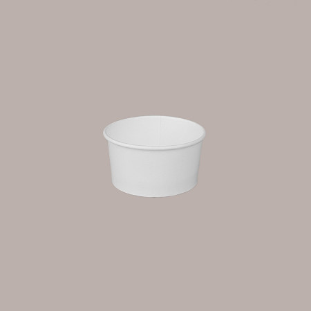 Coppetta Gelato Dessert Piccola Carta Bianca Politenata 80cc 250 Pz [50f033fd]