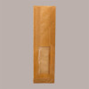 50 Pz Sacchetti Carta Kraft Avana Politenati Antigrasso con Finestra 16+9H36cm [d96814af]