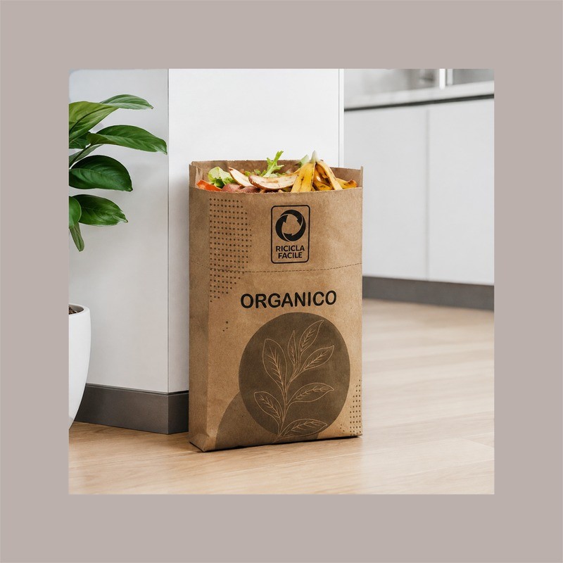 Sacchi Carta per Raccolta Differenziata Umido Organico 8 Lt 150 Pezzi [5daa93b9]