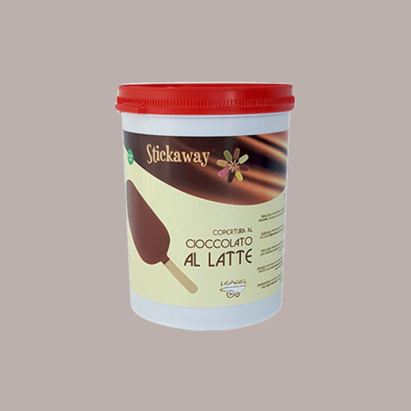 Copertura Cioccolato al Latte ideale per Stecco Biscotto Gelato Stickaway Leagel 1,2 Kg [b805dc44]