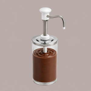 Distributore Dosatore Salse e Creme 3 Dispenser 1650 ml in Plexiglass, Acciaio e Finiture Bianche