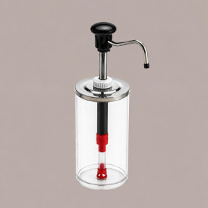 Distributore Dosatore Salse e Creme 3 Dispenser 1650 ml in Plexiglass, Acciaio e Finiture Nere