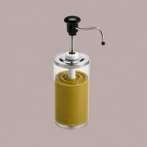 Distributore Dosatore Salse e Creme 3 Dispenser 1650 ml in Plexiglass, Acciaio e Finiture Nere [3b1f5d69]