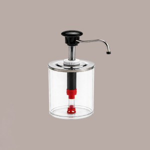 Distributore Dosatore Salse e Creme Plexiglass 3 dispenser 950 ml Finitura Nera