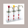 Distributore Dosatore Salse e Creme 3 Dispenser 1650 ml in Plexiglass, Acciaio e Finiture Bianche [f056cf1b]
