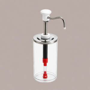 Distributore Dosatore Salse e Creme 3 Dispenser 1650 ml in Plexiglass, Acciaio e Finiture Bianche [105595ed]