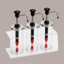 Supporto Trasparente a 3 Fori per Dispenser Salse Creme Spalmabili Marmellate da 1650 ml [1f143769]