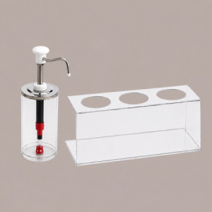 Supporto Trasparente a 3 Fori per Dispenser Salse Creme Spalmabili Marmellate da 1650 ml [cc92fa58]