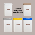 Fondo Cestino Raccolta Differenziata in Carta Automontante Bianco 38x38 H 77 cm 2 pezzi