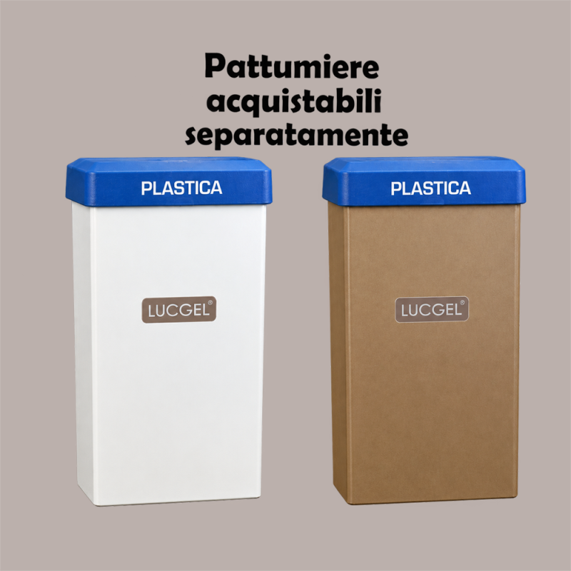 Coperchio Blu in Carta per Cestino Raccolta Differenziata Plastica 38x38 cm 2 pezzi