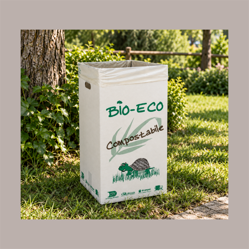 Scatola in Cartone Pressato Porta Rifiuti Organico 35x35 H70cm