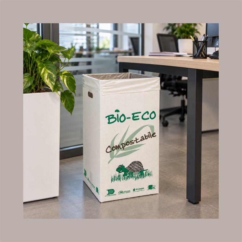Scatola in Cartone Pressato Porta Rifiuti Organico 35x35 H70cm