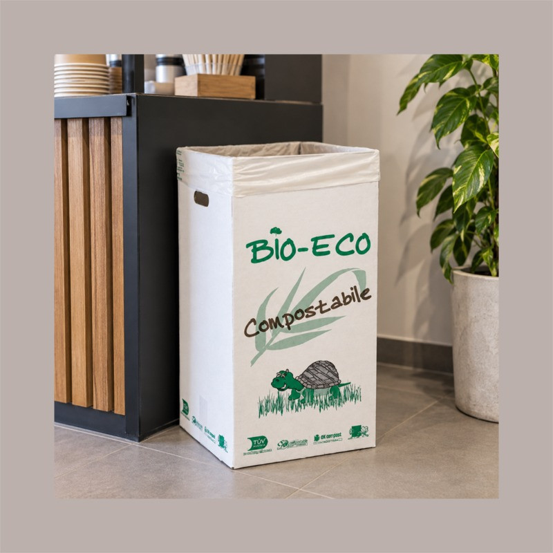 Scatola in Cartone Pressato Porta Rifiuti Organico 35x35 H70cm [e05b3548]