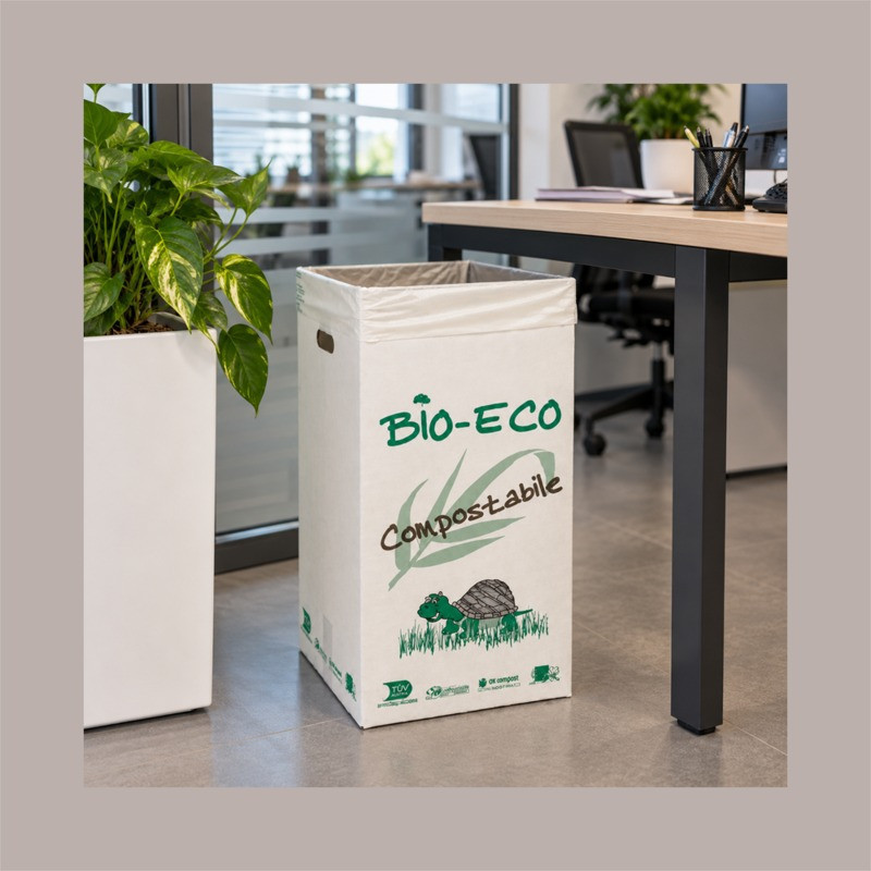 Scatola in Cartone Pressato Porta Rifiuti Organico 35x35 H70cm [a740e55c]