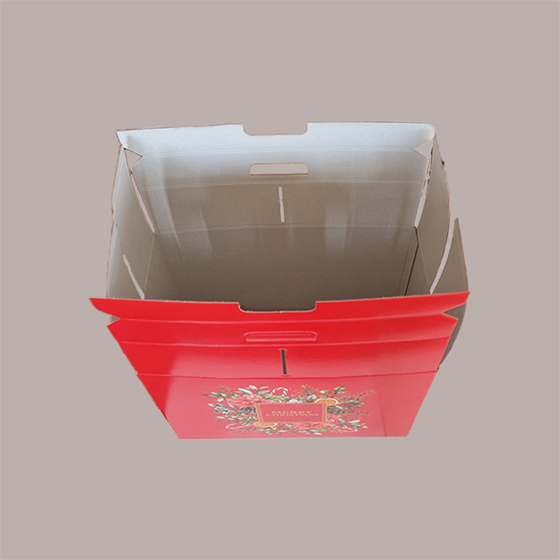 Scatola per Confezione Regalo Natale Porta Panettone Bottiglia Valigetta Media Cartoncino Rosso Merry Christmas 330x2 [d21fe65b]