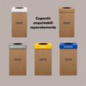 Fondo Cestino Raccolta Differenziata in Carta Automontante Avana 38x38 H 77 cm 2 pezzi [8944315b]