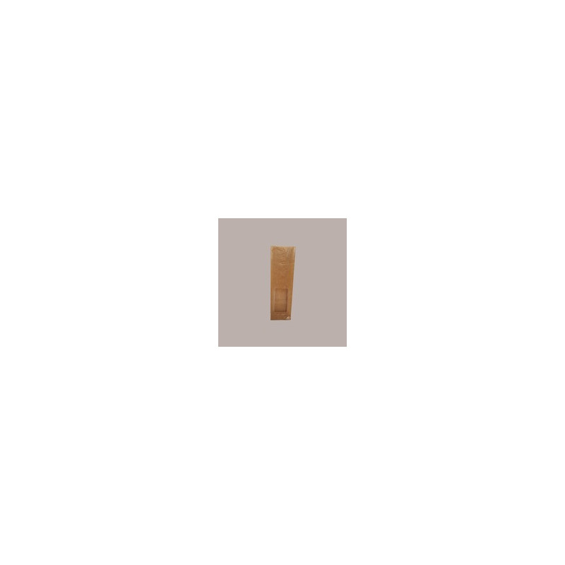 50 Pz Sacchetti Carta Kraft Avana Politenati Antigrasso con Finestra 8+5H28cm [761bf118]
