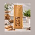 50 Pz Sacchetti Carta Kraft Avana Politenati Antigrasso con Finestra 8+5H28cm [3a0d2fce]