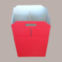 Scatola per Confezione Regalo Natale Porta Panettone Bottiglia Valigetta Piccola Cartoncino Rosso grafica effetto pel [7e1d65c5]