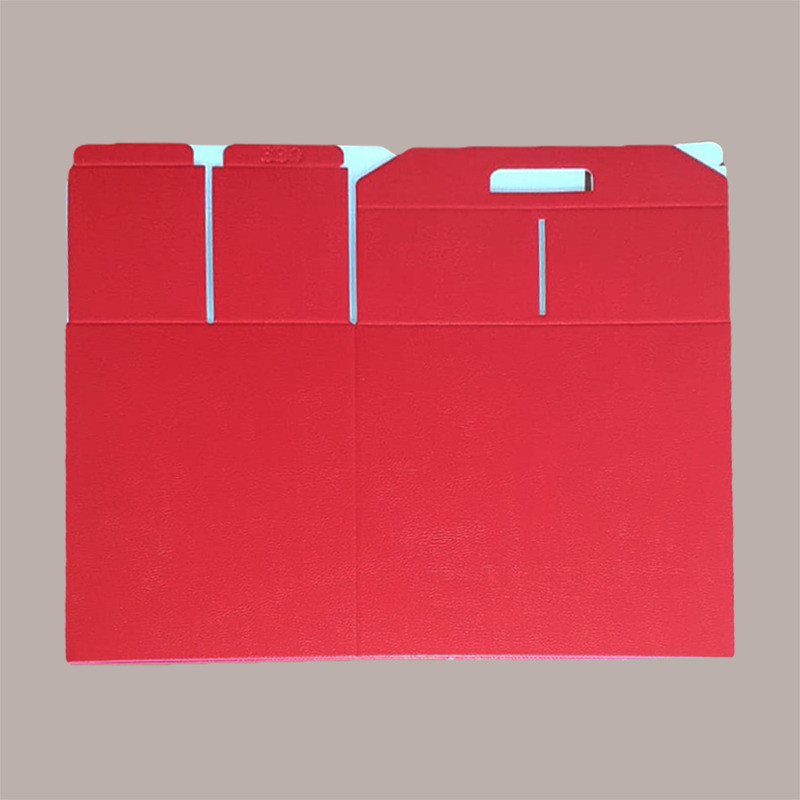Scatola per Confezione Regalo Natale Porta Panettone Bottiglia Valigetta Piccola Cartoncino Rosso grafica effetto pel [7b4d22db]