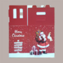 Scatola per Confezione Regalo Natale Porta Panettone Bottiglia Valigetta Piccola Cartoncino Rosso grafica Babbo Natal [842a3af5]
