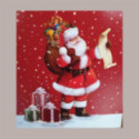 Scatola per Confezione Regalo Natale Porta Panettone Bottiglia Valigetta Media Cartoncino Rosso grafica Babbo Natale  [b49b23f0]